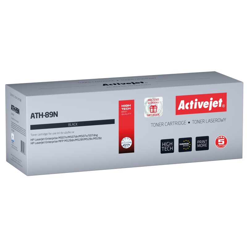 Activejet ATH-89N toner per stampanti HP Sostituzione HP CF289A Supremo 5000 pagine nero - con chip