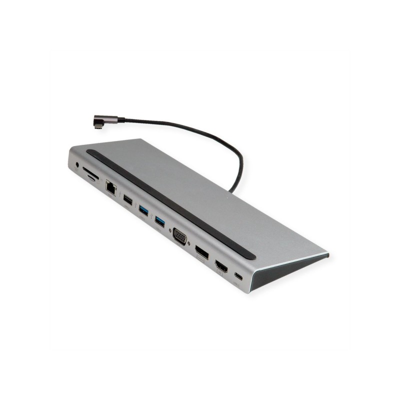 VALUE 12.99.1117 replicatore di porte e docking station per laptop Cablato USB 3.2 Gen 2 (3.1 Gen 2) Type-C Grigio