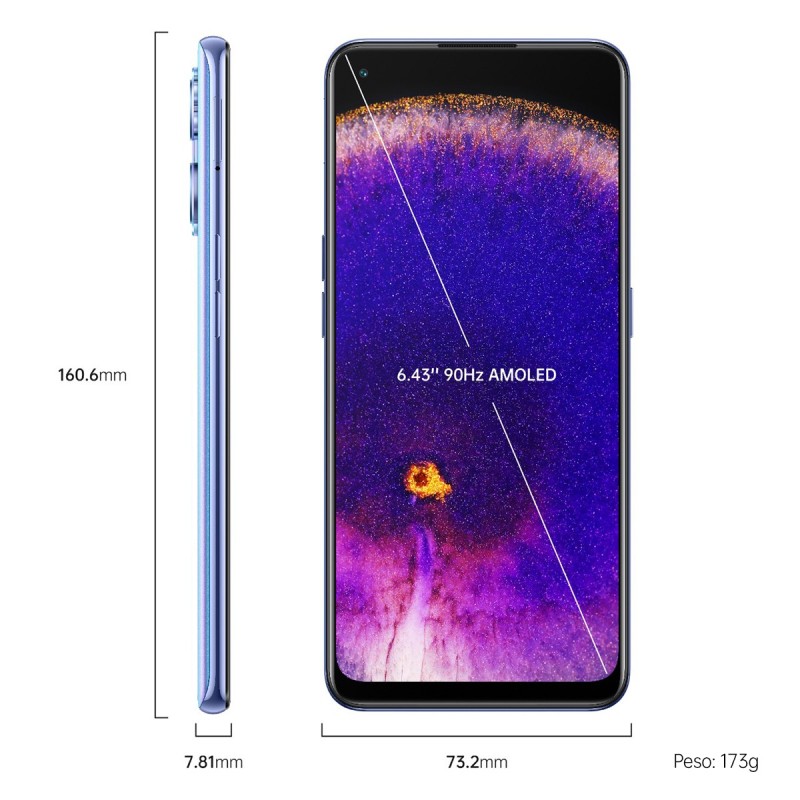 OPPO Find X5 Lite 16,3 cm (6.43") Doppia SIM Android 12 5G USB tipo-C 8 GB 256 GB 4500 mAh Blu