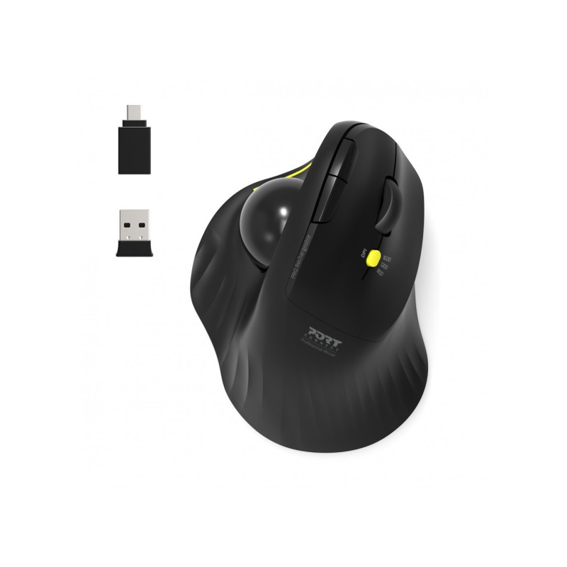 Port Designs 900719 mouse Ufficio Mano destra RF senza fili + Bluetooth Ottico 1600 DPI