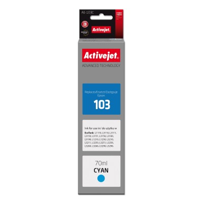Activejet AE-103C cartuccia d'inchiostro 1 pz Compatibile Resa elevata (XL) Blu