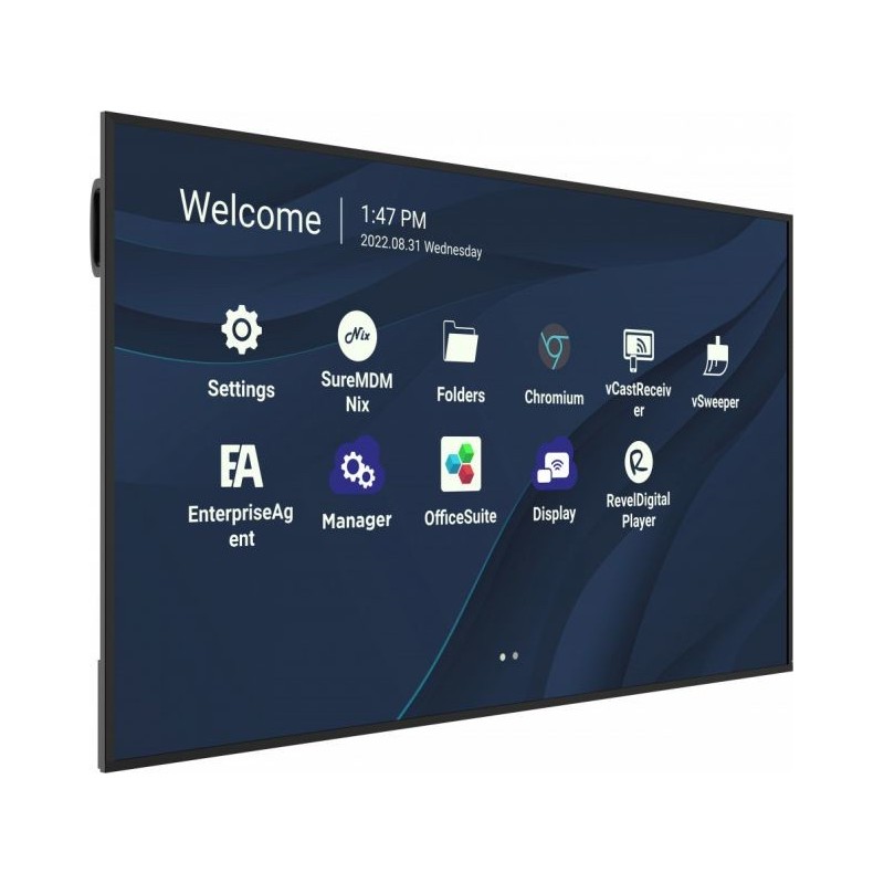 Viewsonic CDE7530 visualizzatore di messaggi 190,5 cm (75") Wi-Fi 450 cd m² 4K Ultra HD Nero Processore integrato Android 11