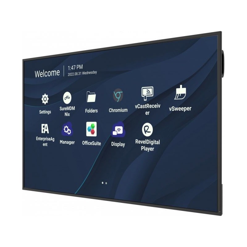 Viewsonic CDE7530 visualizzatore di messaggi 190,5 cm (75") Wi-Fi 450 cd m² 4K Ultra HD Nero Processore integrato Android 11