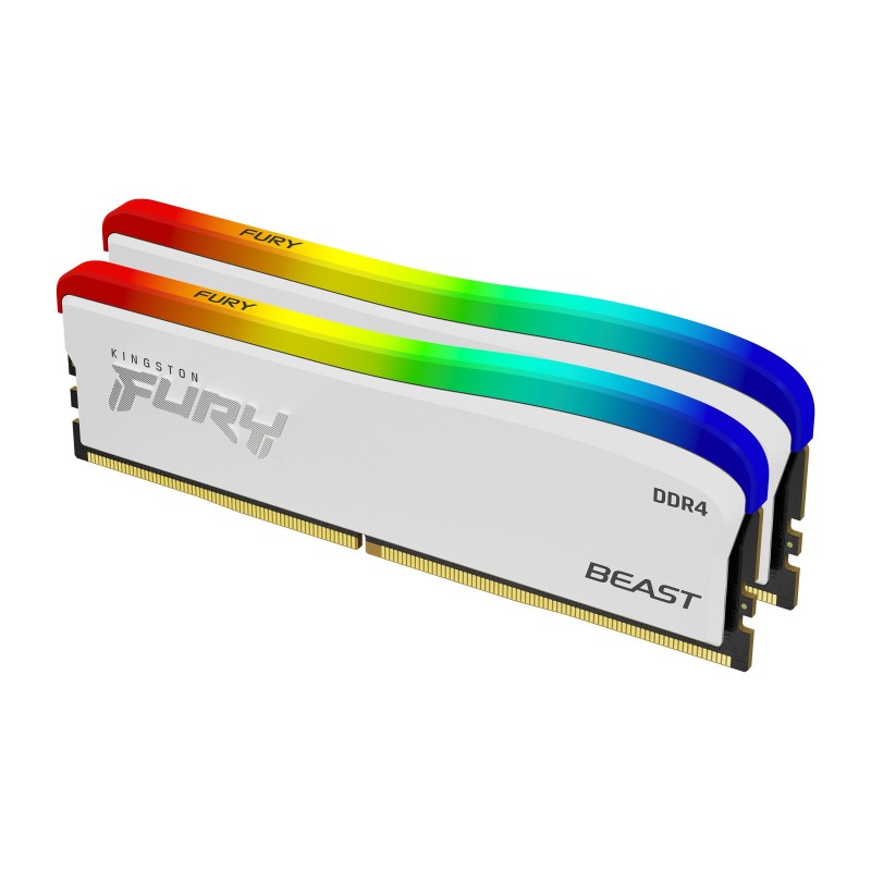 Kingston Technology FURY 16GB 3200MT s DDR4 CL16 DIMM (Kit of 2) Beast bianco RGB SE