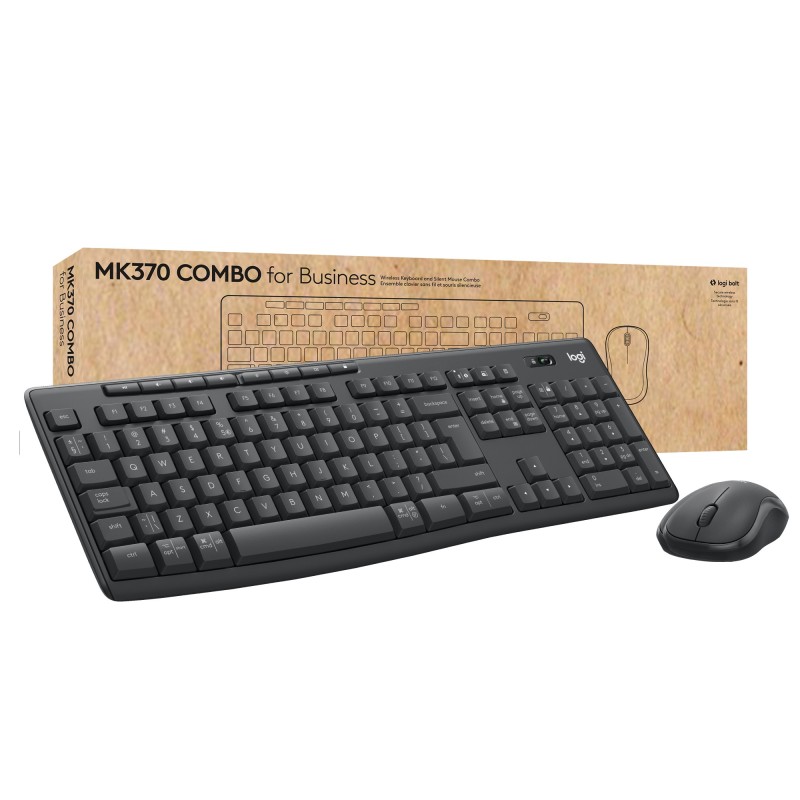 Logitech MK370 Combo for Business tastiera Mouse incluso Ufficio RF senza fili + Bluetooth QWERTY US International Grafite