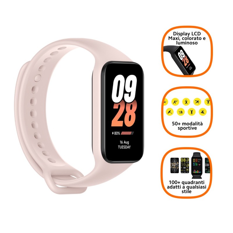 Xiaomi Smart Band 8 Active TFT Tracciatore di attività a clip da polso 3,73 cm (1.47") Rosa