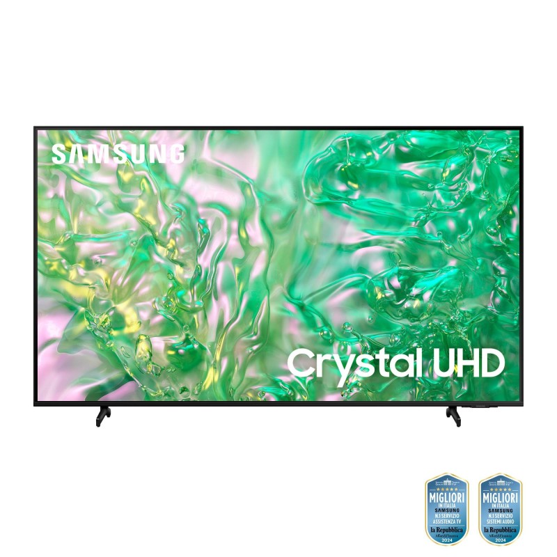 Samsung TV Crystal UHD 4K 55” UE55DU8070UXZT Smart TV Wi-Fi Black 2024, Processore Crystal 4K, 4K Upscaling, AirSlim Design,