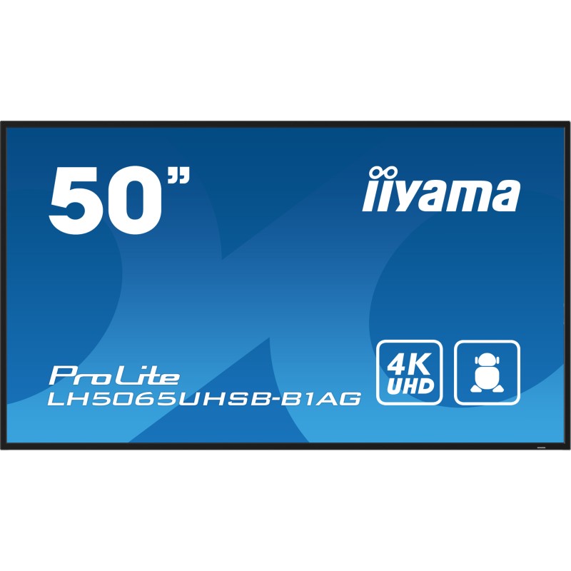 iiyama LH5065UHSB-B1AG visualizzatore di messaggi Pannello piatto per segnaletica digitale 125,7 cm (49.5") LCD Wi-Fi 800 cd m²