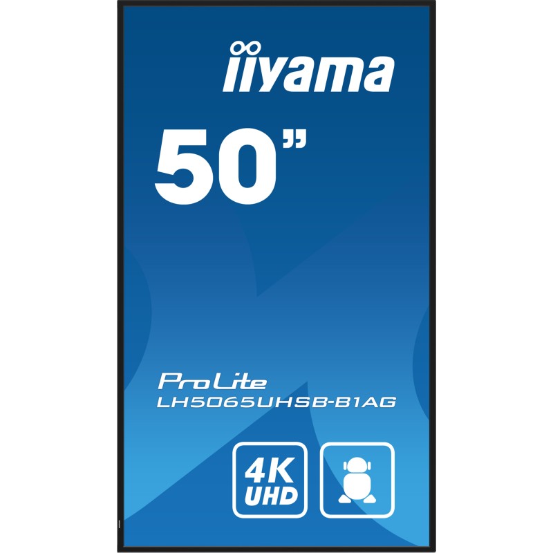 iiyama LH5065UHSB-B1AG visualizzatore di messaggi Pannello piatto per segnaletica digitale 125,7 cm (49.5") LCD Wi-Fi 800 cd m²