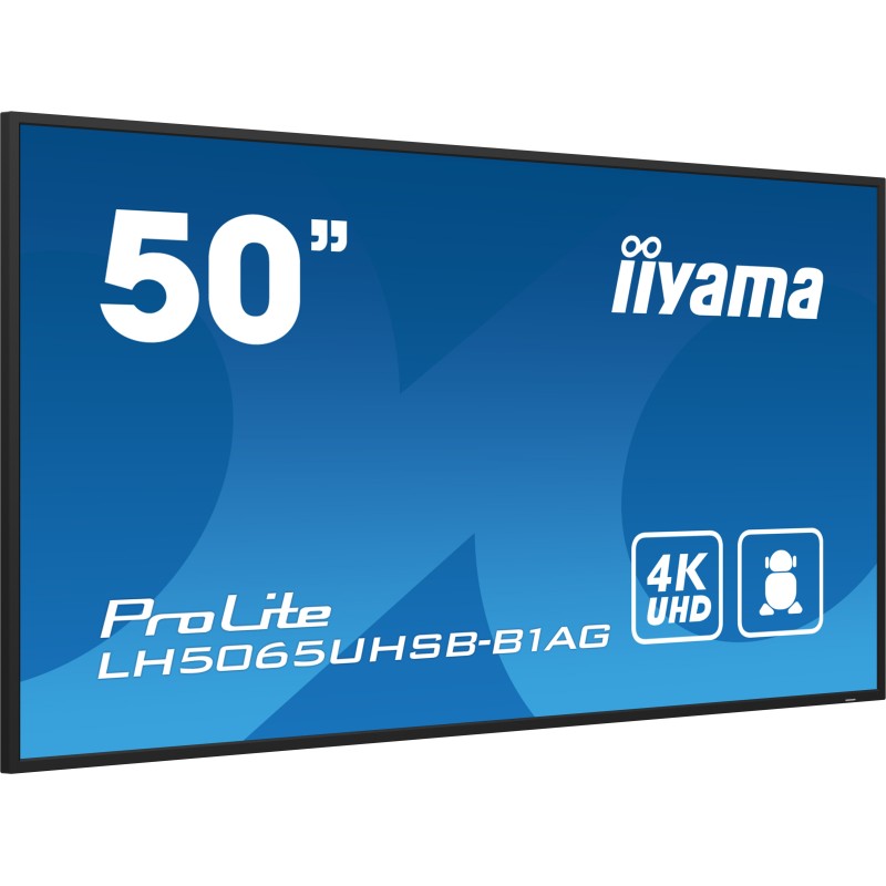 iiyama LH5065UHSB-B1AG visualizzatore di messaggi Pannello piatto per segnaletica digitale 125,7 cm (49.5") LCD Wi-Fi 800 cd m²