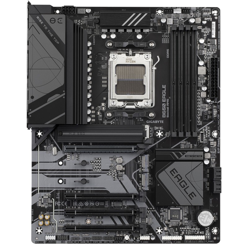 GIGABYTE B650 EAGLE - Supporta CPU AMD Ryzen 9000, VRM Digitale a 12+2+2 fasi, fino a 7600MHz DDR5 (OC), 1xPCIe 5.0 + 2xPCIe