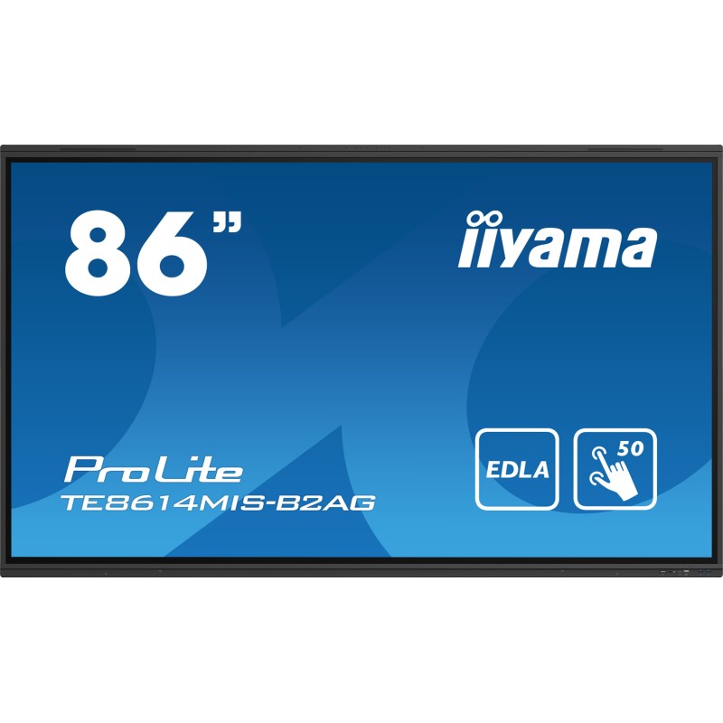 iiyama PROLITE TE8614MIS-B2AG Pannello piatto per segnaletica digitale 2,18 m (86") LCD Wi-Fi 435 cd m² 4K Ultra HD Nero Touch