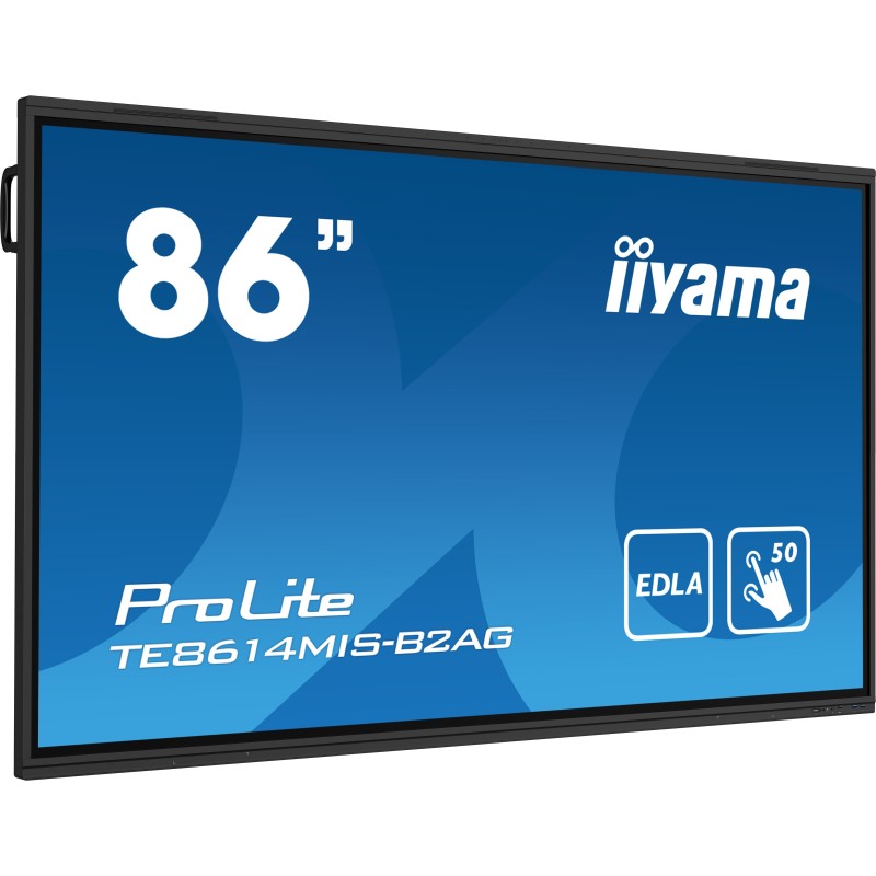 iiyama PROLITE TE8614MIS-B2AG Pannello piatto per segnaletica digitale 2,18 m (86") LCD Wi-Fi 435 cd m² 4K Ultra HD Nero Touch