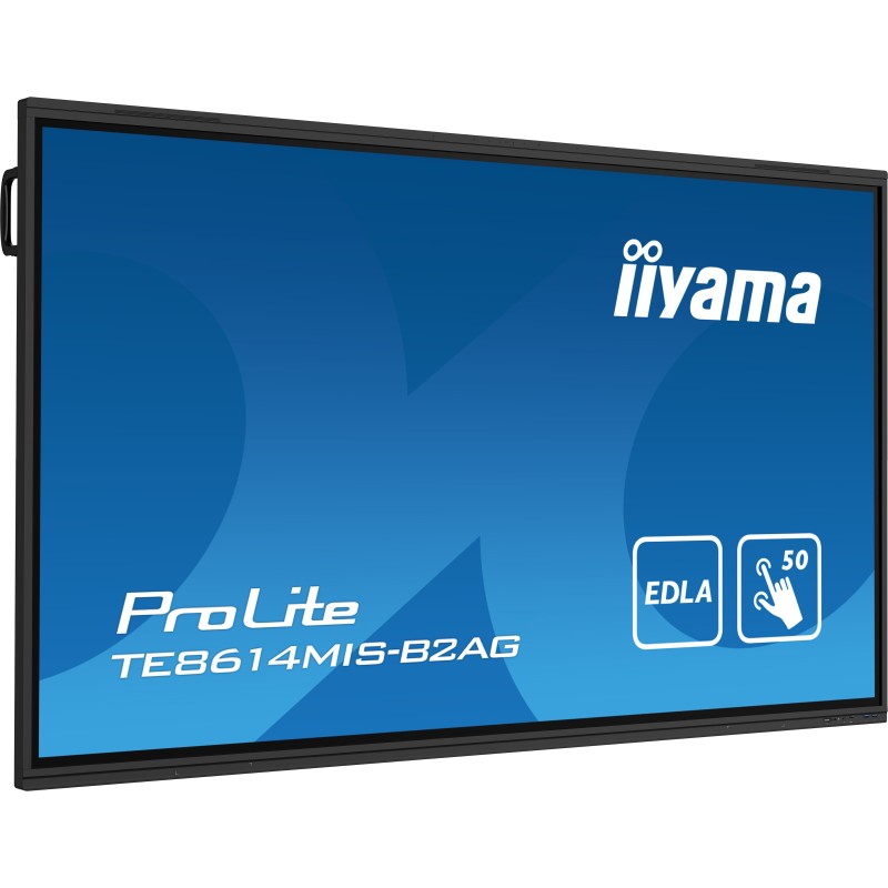 iiyama PROLITE TE8614MIS-B2AG Pannello piatto per segnaletica digitale 2,18 m (86") LCD Wi-Fi 435 cd m² 4K Ultra HD Nero Touch