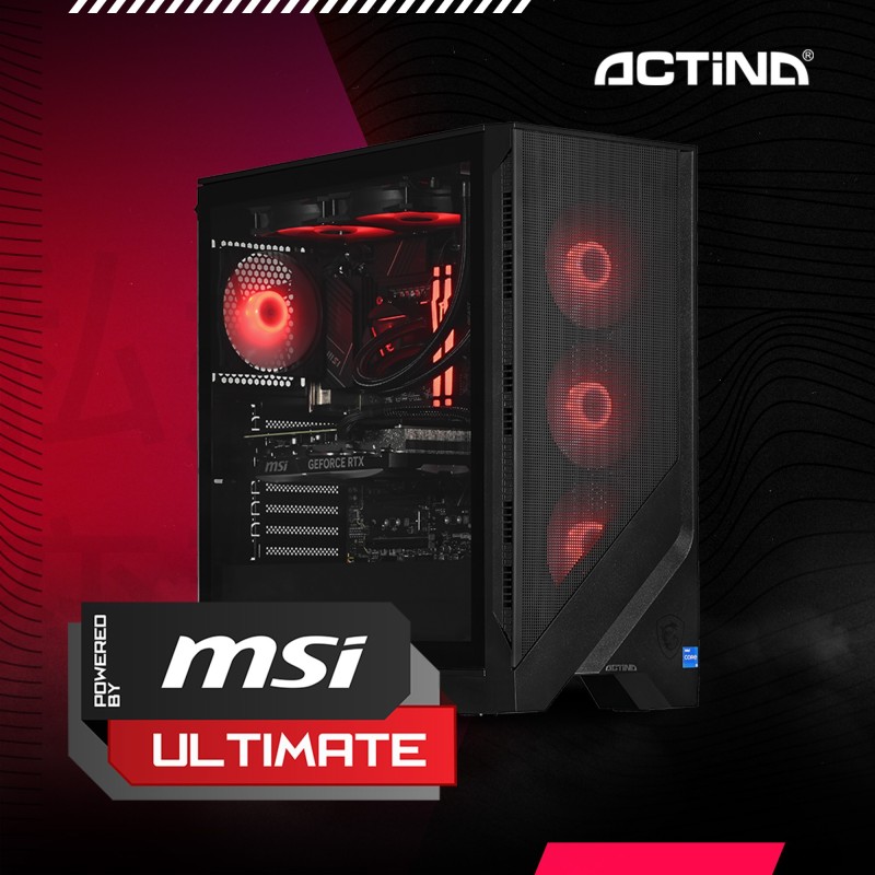 Actina 5901443385820 PC AMD Ryzen™ 7 7800X3D 32 GB DDR5-SDRAM 2 TB SSD NVIDIA GeForce RTX 4090 Windows 11 Home Midi Tower Nero