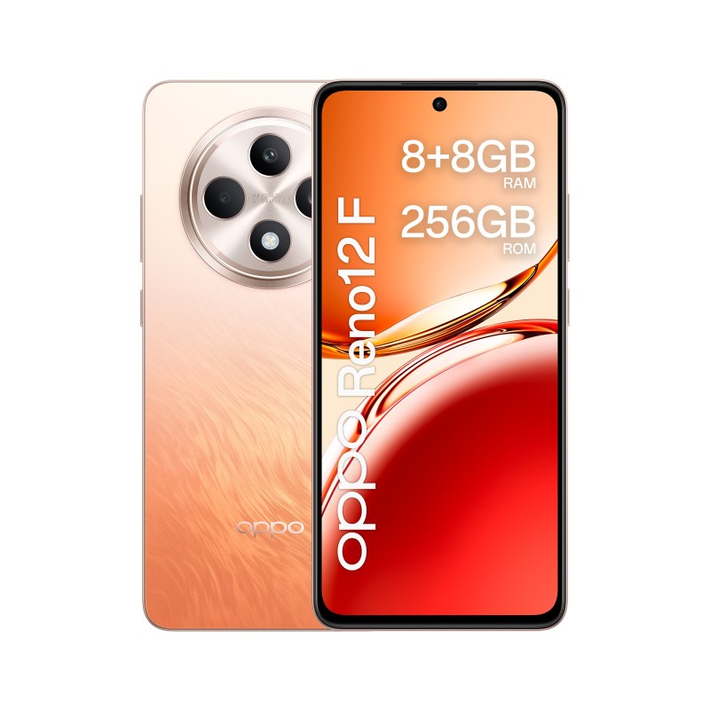 OPPO Reno12 F 4G AI Smartphone, Tripla fotocamera 50+8+2MP, Selfie 32MP, Display 6.67” 120HZ AMOLED FHD+, 5000mAh, RAM 16 GB